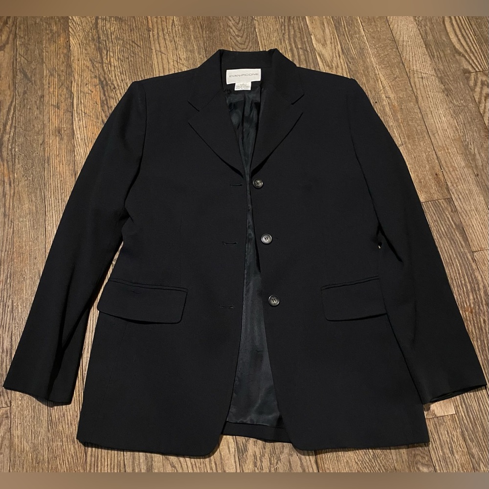 Evan Picone Women’s Black Blazer Jacket  Size 8